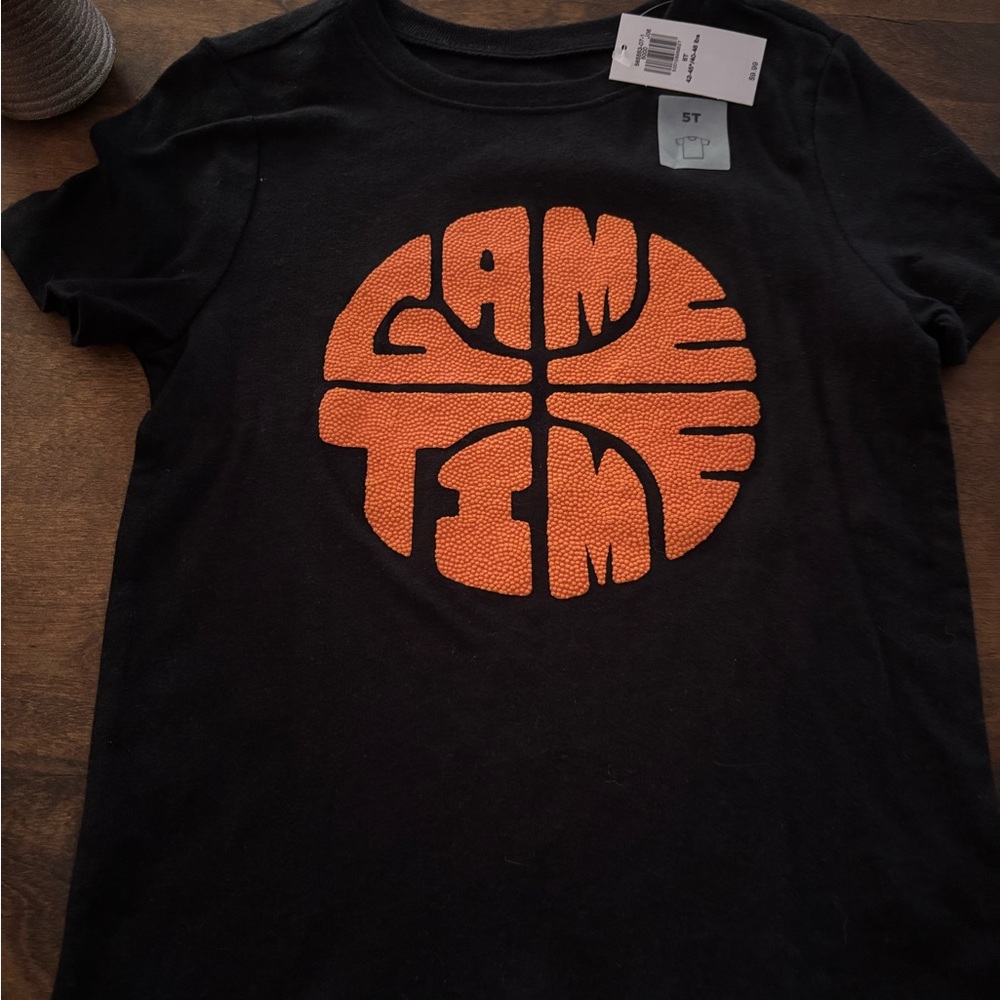 Old Navy Black and Orange Game Time Tee